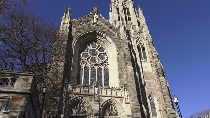 Cathedral Basilica of Christ the King, Hamilton, Ontario, Canada.
It is a Roman Catholic Church and the cathedral of the Diocese of Hamilton./ 4k footage
