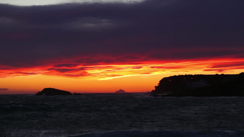 Beutiful sunset at the Mediterrenean sea