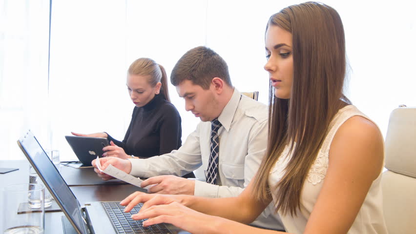 Hardly Working. Company of Young Stock Footage Video (100% Royalty-free) 9553946 | Shutterstock