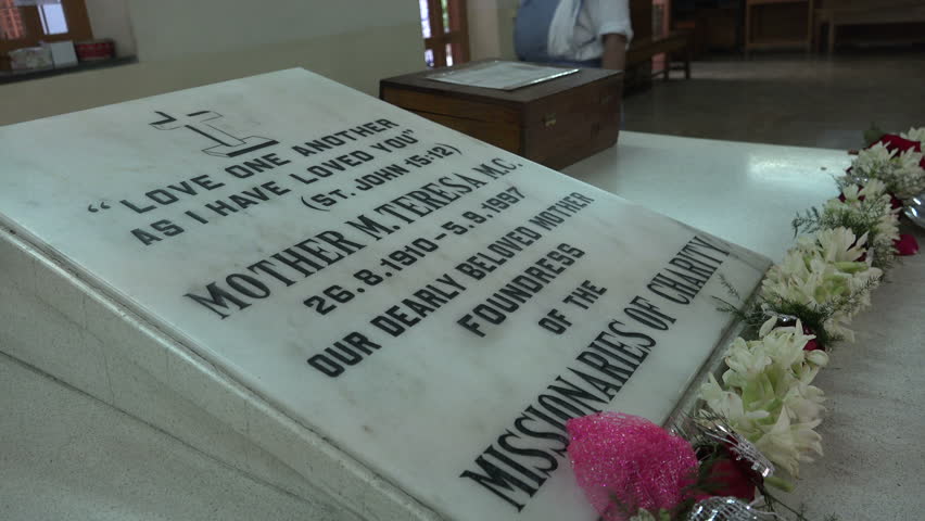 The last resting place of Mother Teresa, in Kolkata, India.