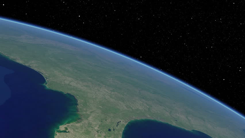 Simulated International Space Station earth orbit flyover of the Florida peninsula from Jacksonville, Florida to Cuba (cloudless). Available in UHD and DCI 2K/4K sizes, by request.