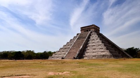MEXICO YUCATAN CHICHEN ITZA APR 13, 2014: Chichen Itza Mexico Yucatan Kukulcan Pyramid in 2014