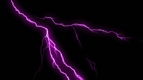 Purple lightning strikes flashing in the night. Lightning sequence in black background. MORE COLOR OPTIONS IN MY PORTFOLIO.
