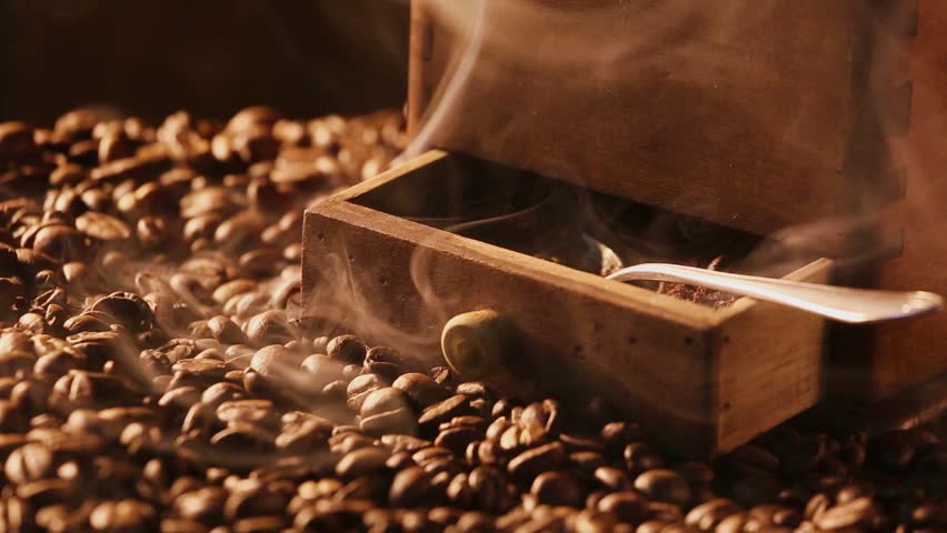Smell of freshly ground coffee