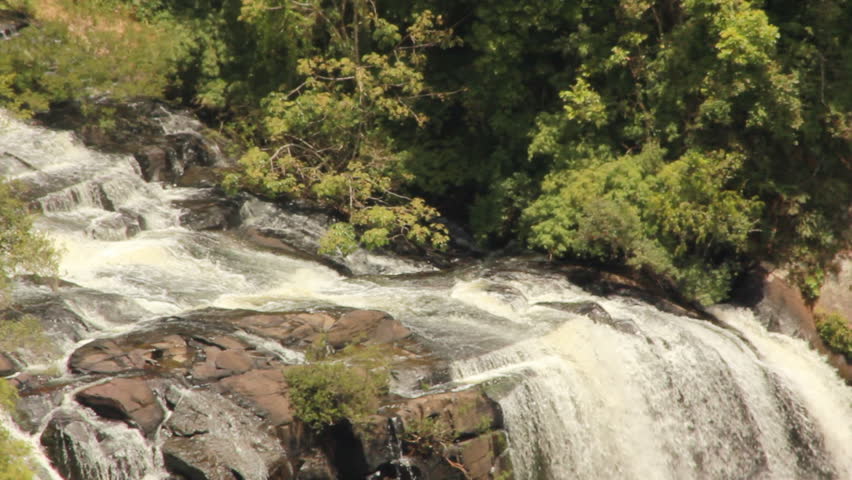 Close up of the top of the beautiful waterfall at Canela in Southern Brazil. 