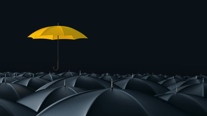 black and yellow umbrella