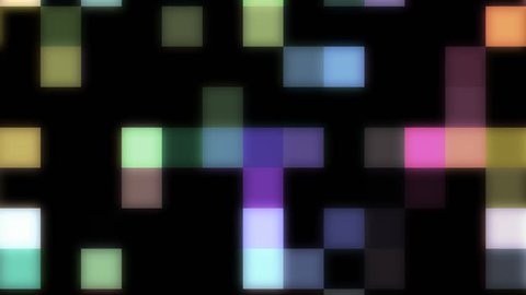 different colored pixels moving on a black background in a loop able video, videoclip de stoc