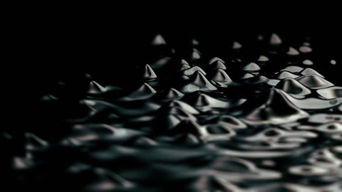 Black liquid surface, abstract, oil, fluid, ferrofluid