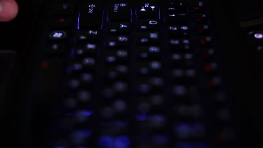 laptop's keyboard night Stock Footage Video (100% Royalty-free) 9643388 ...