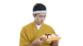 Portrait of a sushi chef