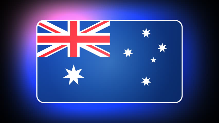 Australian 3D flag - HD loop 