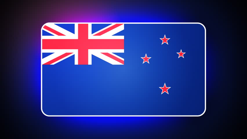 New Zealand 3D flag - HD loop 