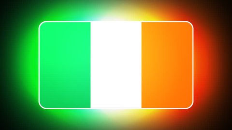 Irish 3D flag - HD loop  Stock Video