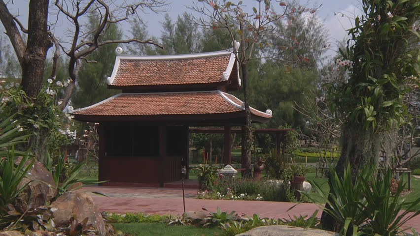 Wide Shot of Ancient Siam Park at Samut Prakan Province in Thailand