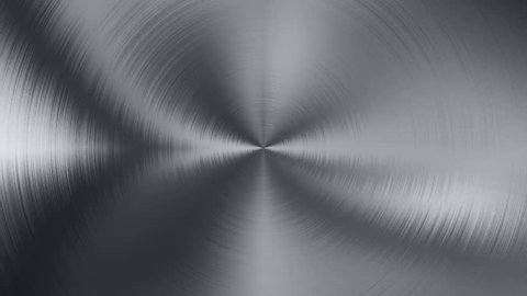 Animation rotation of bluish radial steel. Abstract background of anisotropic metal. Animation of seamless loop.