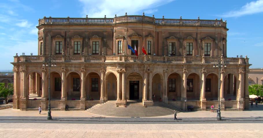 View of town hall, August 2014