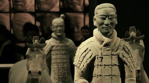 The famous terracotta warriors of Xian, China 