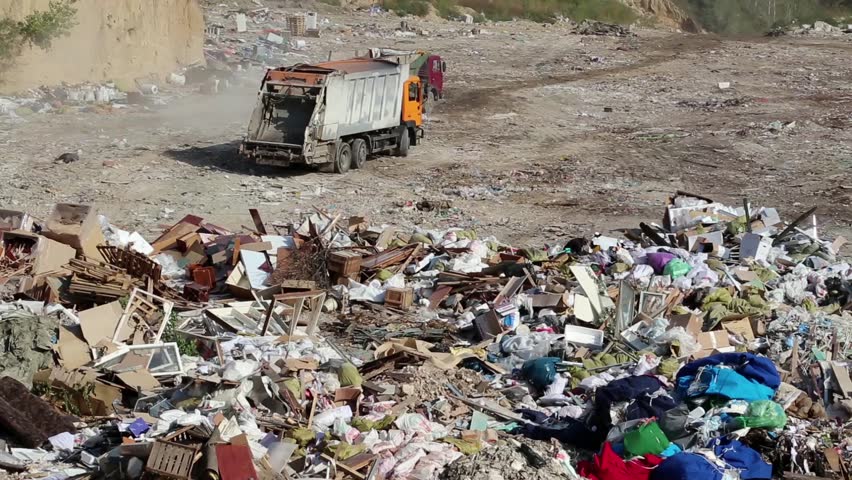 Garbage Truck On the Dump Stock Footage Video (100% Royalty-free ...