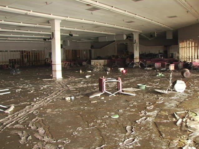 A building that was once flooded during Hurricane Katrina.