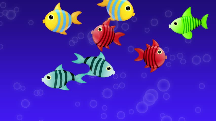 Fish fish colorful cartoon comic children illustration | Shutterstock HD Video #9679337