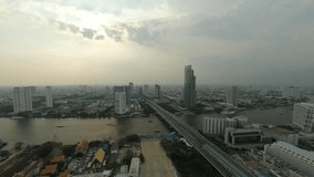Time lape Clip Bangkok City Sunset time 