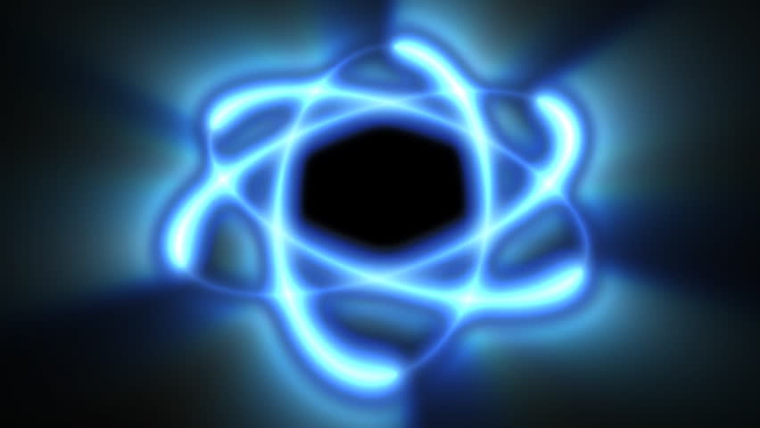 Atom shine blue, seamless loop