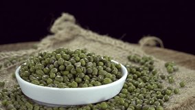 Portion of Mung Beans (not loopable 4K footage)