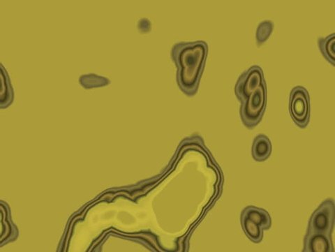 large germs floating and changing shape
