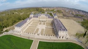 The Royal Palace of Aranjuez (Spain) - Aerial Shot, drone in use, view from the top