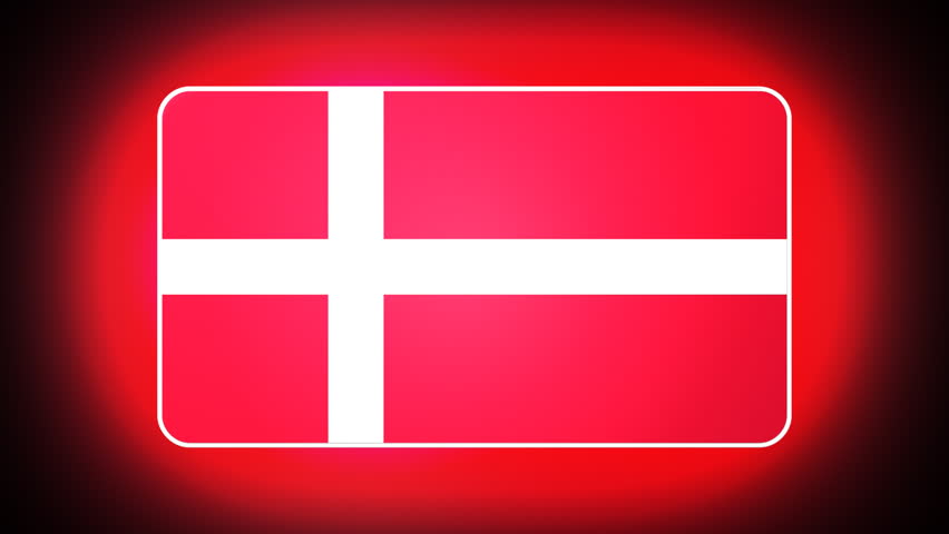Denmark 3D flag - HD loop 
