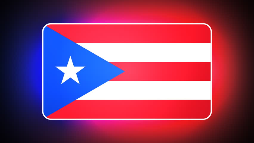 Puerto Rico 3D flag - HD loop 