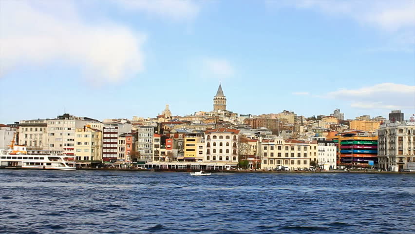 Istanbul Karakoy Harbor from the boat