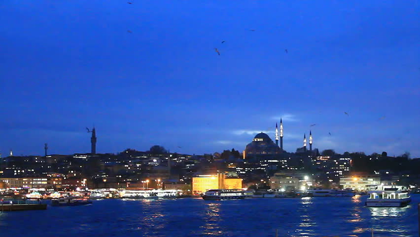 Istanbul night in blue 