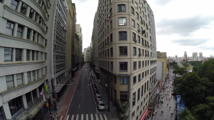 Aerial View of the Sao Paulo Downtown City, Brazil