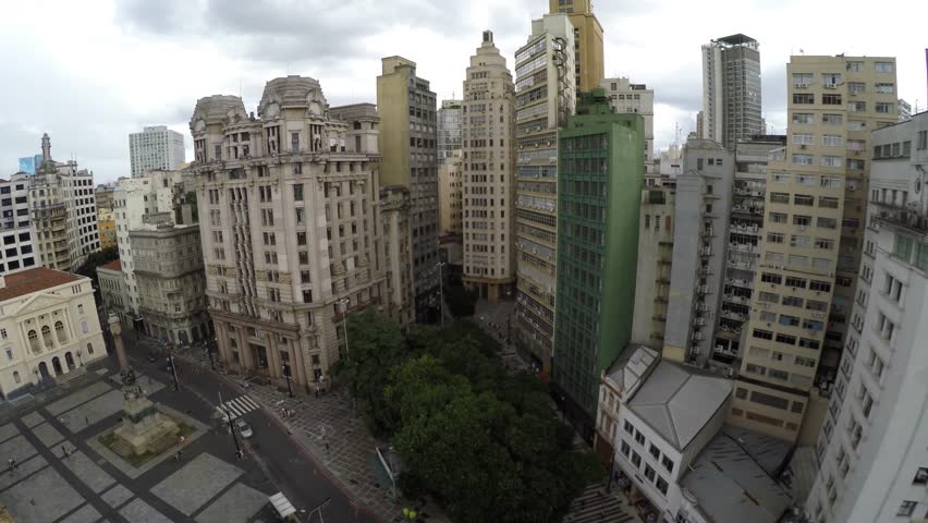 Aerial View of Patio do Colegio in Sao Paulo, Brazil 