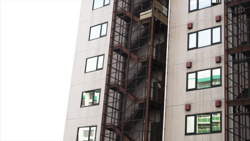 Japanese Apartments Fire Escape March Stock Footage Video 100 Royalty Free Shutterstock