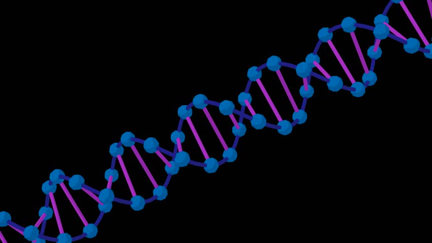 Dna On a Black Background Stock Footage Video (100% Royalty-free