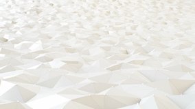 Polygonal Background Loop. 4K video
Abstract seamless white triangular surface background animation.