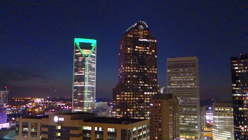 charlotte north carolina night skyline