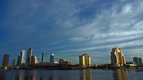 Time Lapse skyline of downtown Tampa Florida