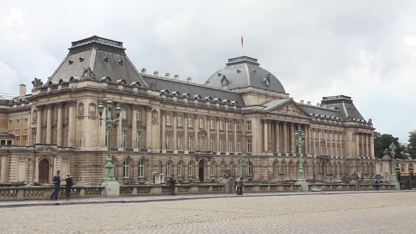 Royal Palace bulding facade in Brussels, Belgium