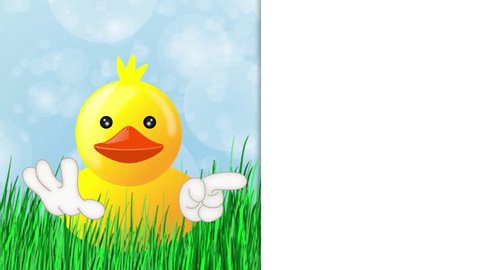 Funny squeaky duck rubber duck cartoon illustration