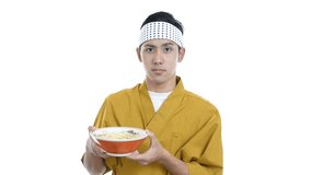 Portrait of an Asian chef in uniform