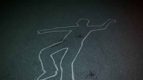 Thirty seconds loopable footage of a crime scene.