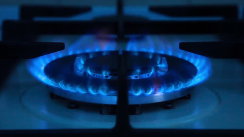 Burning fire of gas stove burner. Full-HD video 1920x1080 | Shutterstock HD Video #9760082