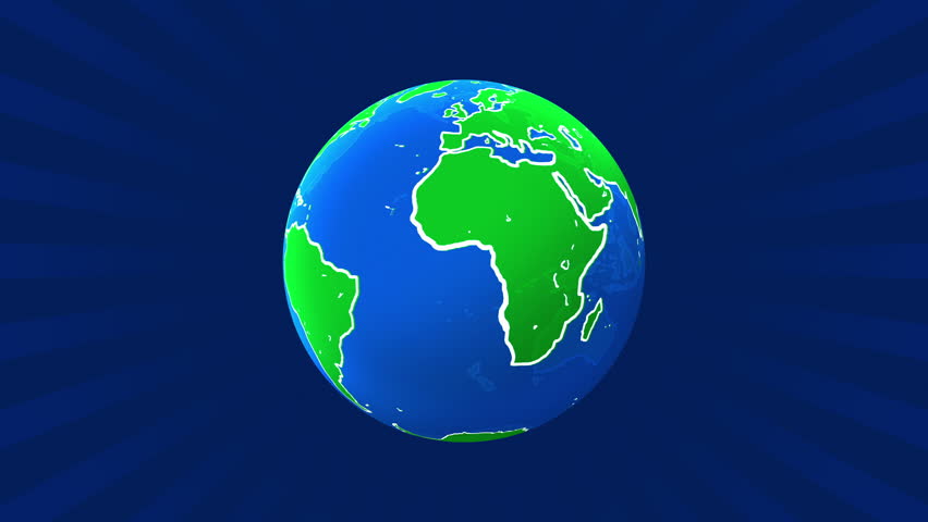 Cartoon Transparent Globe Over Blue Stock Footage Video 100 Royalty Free Shutterstock