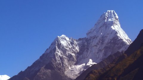 A shot of Ama Dablam, a Himalayan mountain.