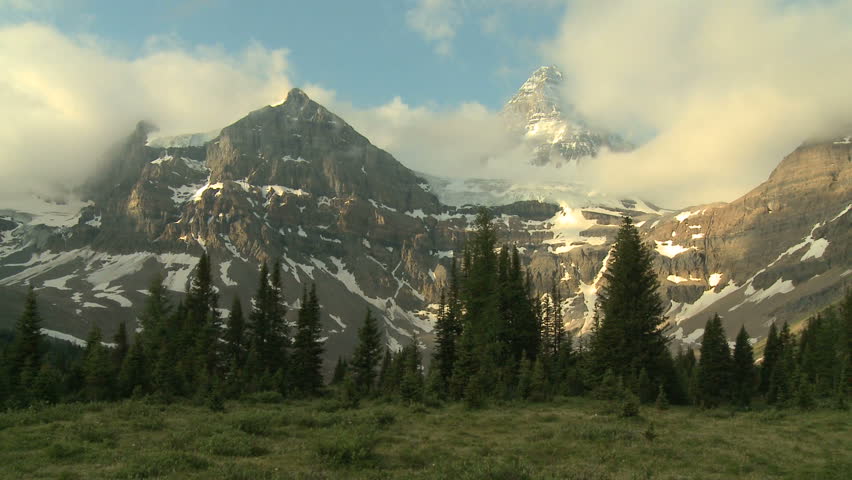 Time Lapse of clouds around the summit of Mount Assiniboine in the Canadian