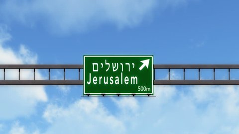 4K Passing under Jerusalem Israel Highway Sign with Matte Photorealistic 3D Animation
4K 4096x2304 ultra high definition