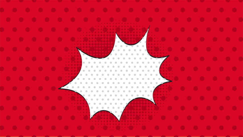 Red dotted background, pop art style,  Video animation, HD 1080